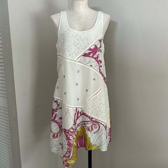 COPY - Leifnotes Asymmetrical Hem Guarri Dress Patchwork  ANTHROPOLOGIE Dress s… - Picture 3 of 16